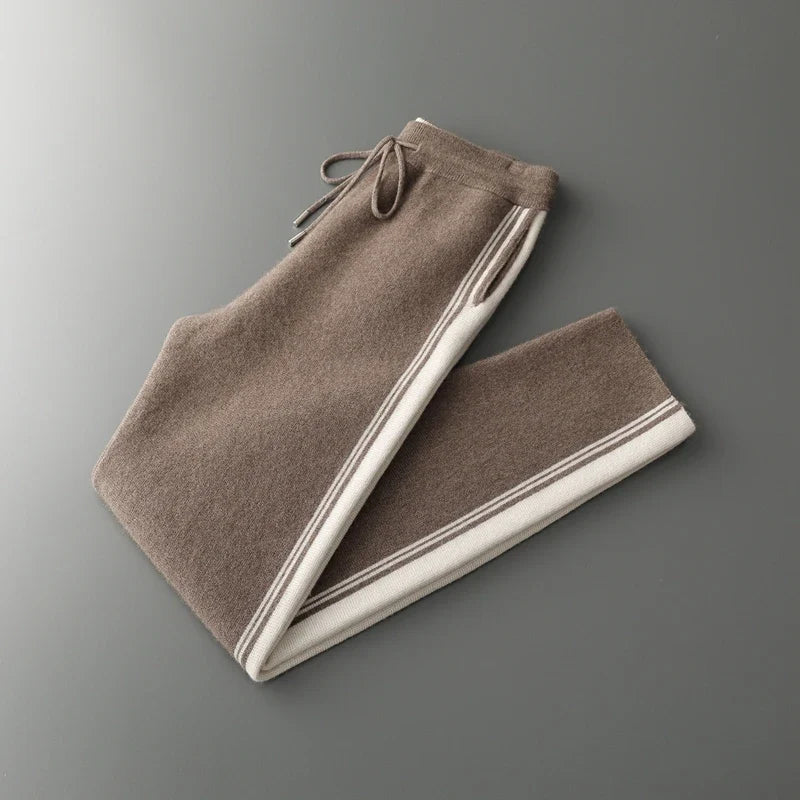 Merino Wool Hoodie and Straight Leg Trouser Tracksuit Set for Men | Winter Wear
