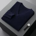 Merino Wool V Neck Sweater for Men | Business and Casual Wear