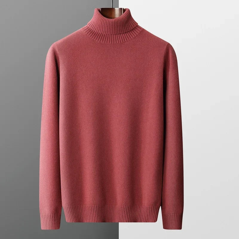 Merino Wool Turtleneck Sweater for Men | Cool Season Layering