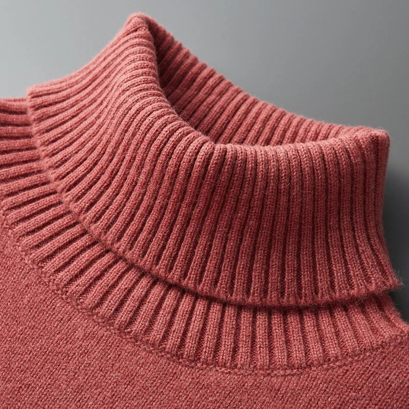 Merino Wool Turtleneck Sweater for Men | Cool Season Layering