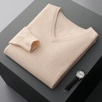Merino Wool V Neck Sweater for Men | Business and Casual Wear