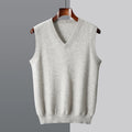 Merino Wool V Neck Sweater Vest for Men | Spring and Autumn Layering