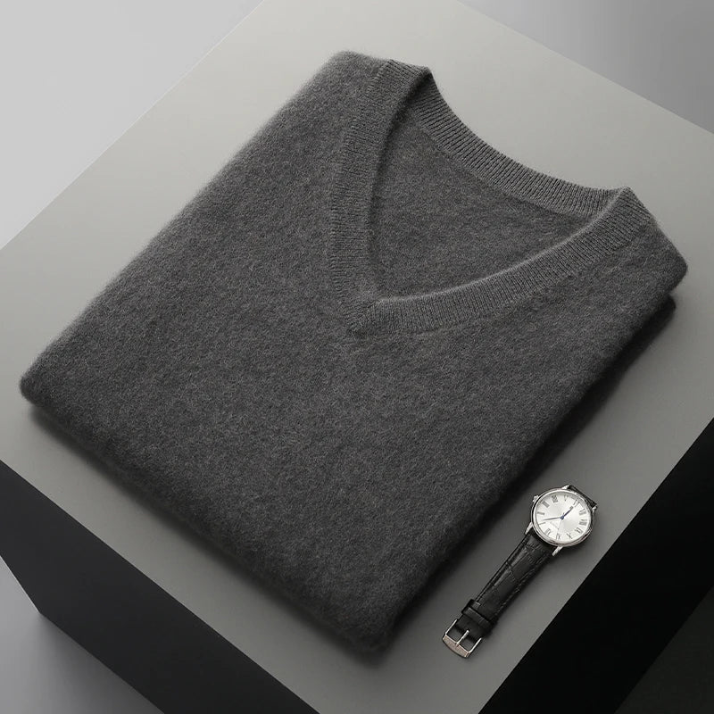 Merino Wool V Neck Sweater Vest for Men | Spring and Autumn Layering