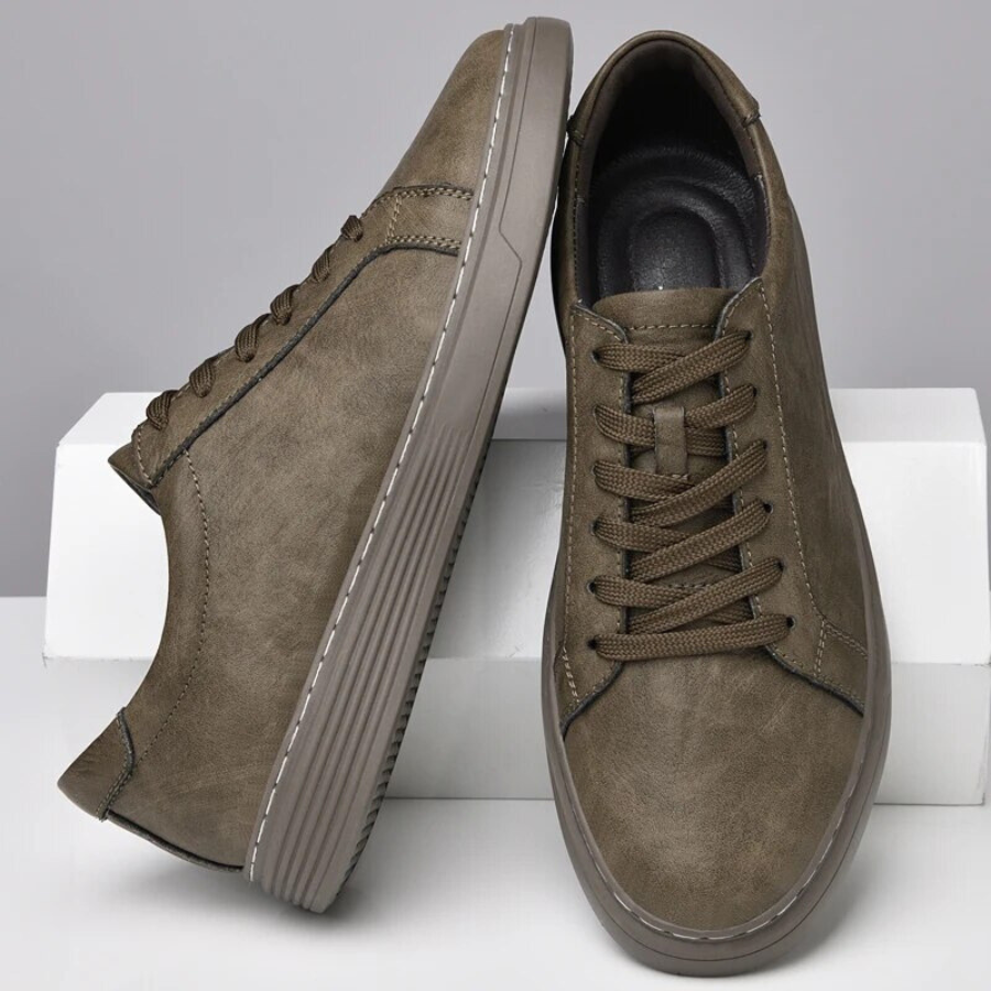 Minimalist Suede Leather Sneakers for Men | Smart Casual Wear