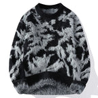 Jacquard Pattern Knit Round Neck Sweater for Men | Winter Wear