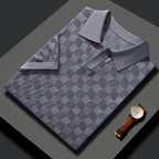 Mulberry Silk Knit Polo Shirt for Men | Business Casual Wear