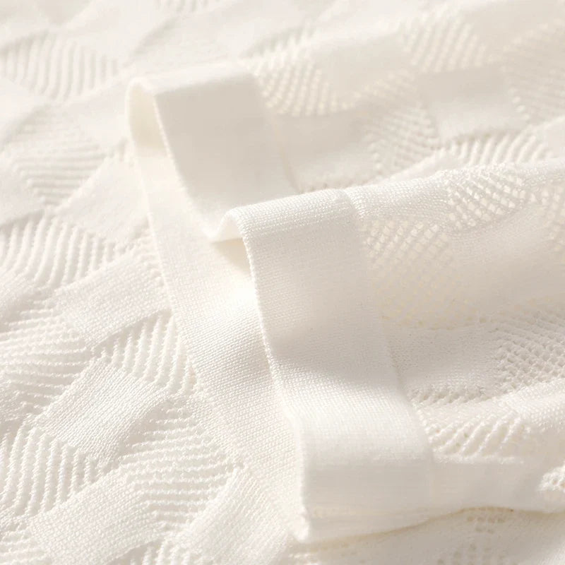 Mulberry Silk Knit Polo Shirt for Men | Business Casual Wear