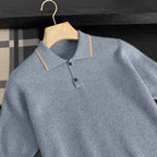 Short Sleeve Cashmere Knit Polo Shirt for Men | Year Round Wear