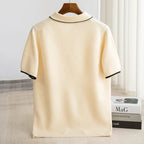 Merino Wool Knit Polo Shirt for Men | Business Casual Wear