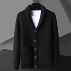 Premium Cotton Shawl Collar Cardigan for Men | Smart Casual Wear