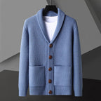 Premium Cotton Shawl Collar Cardigan for Men | Smart Casual Wear