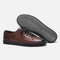 Premium Leather Low Top Lace Up Sneakers for Men | Urban Wear