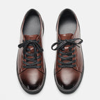 Premium Leather Low Top Lace Up Sneakers for Men | Urban Wear