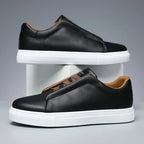 Handmade Full Grain Leather Slip On Sneakers for Men | Minimalist Style