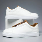 Handmade Full Grain Leather Slip On Sneakers for Men | Minimalist Style
