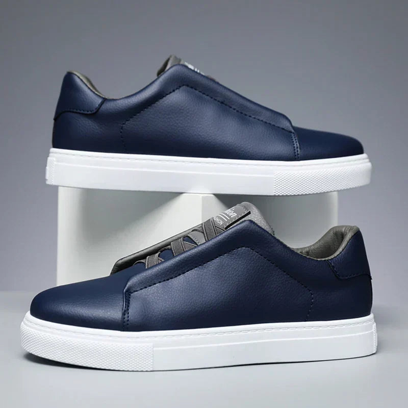 Handmade Full Grain Leather Slip On Sneakers for Men | Minimalist Style