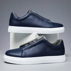 Handmade Full Grain Leather Slip On Sneakers for Men | Minimalist Style