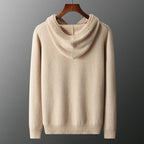 Pure Cashmere Knit Hooded Pullover for Men | Autumn and Winter Wear