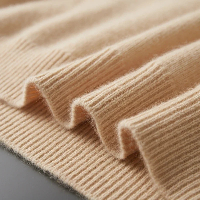 Pure Cashmere Knit Hooded Pullover for Men | Autumn and Winter Wear