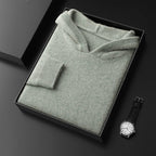 Pure Cashmere Knit Hooded Pullover for Men | Autumn and Winter Wear