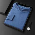 Pure Cashmere Knit Hooded Pullover for Men | Autumn and Winter Wear