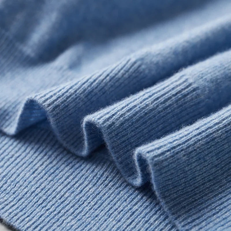 Cashmere Knit Short Sleeve Polo Shirt for Men | Summer Wear