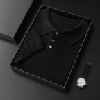 Cashmere Knit Short Sleeve Polo Shirt for Men | Summer Wear
