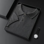 Cashmere Knit Short Sleeve Polo Shirt for Men | Summer Wear