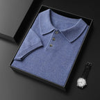 Cashmere Knit Short Sleeve Polo Shirt for Men | Summer Wear