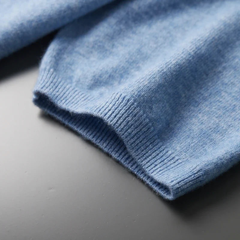 Cashmere Knit Short Sleeve Polo Shirt for Men | Summer Wear