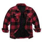 Lined Plaid Flannel Shirt Jacket for Men | Cold Weather Layering