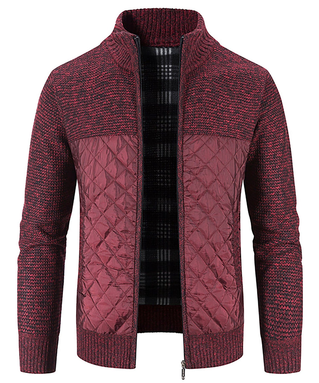 Knit Body Quilted Panel Hybrid Jacket for Men | Cool Weather Layering