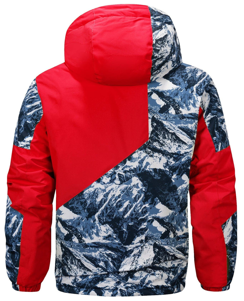 Glacier Print Insulated Hooded Winter Jacket for Men | Outdoor Wear