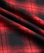 Red Check Sherpa Lined Hooded Flannel Jacket for Men | Cold Weather