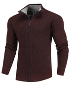 Flannel Lined Full Zip Sweater for Men | Cold Weather Layering