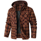 Quilted Insulated Hooded Flannel Jacket for Men | Outdoor Wear
