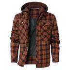 Quilted Insulated Hooded Flannel Jacket for Men | Outdoor Wear