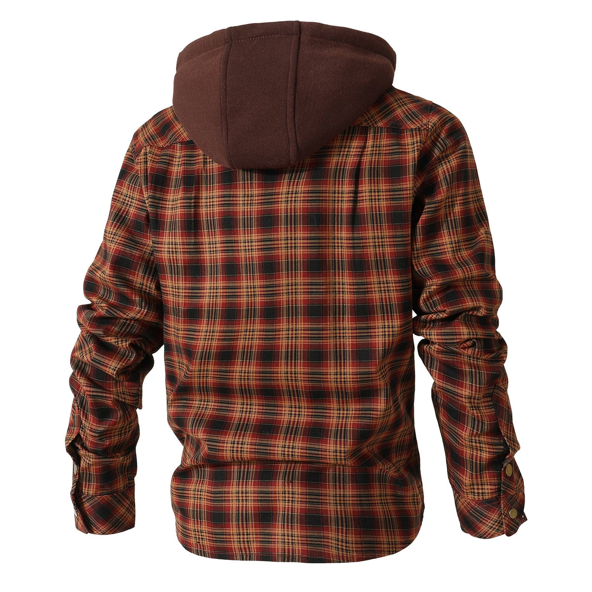 Quilted Insulated Hooded Flannel Jacket for Men | Outdoor Wear