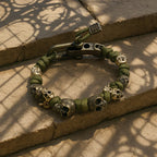 Roberto Russo Adjustable Paracord Skull Bracelet