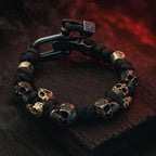 Roberto Russo Adjustable Paracord Skull Bracelet