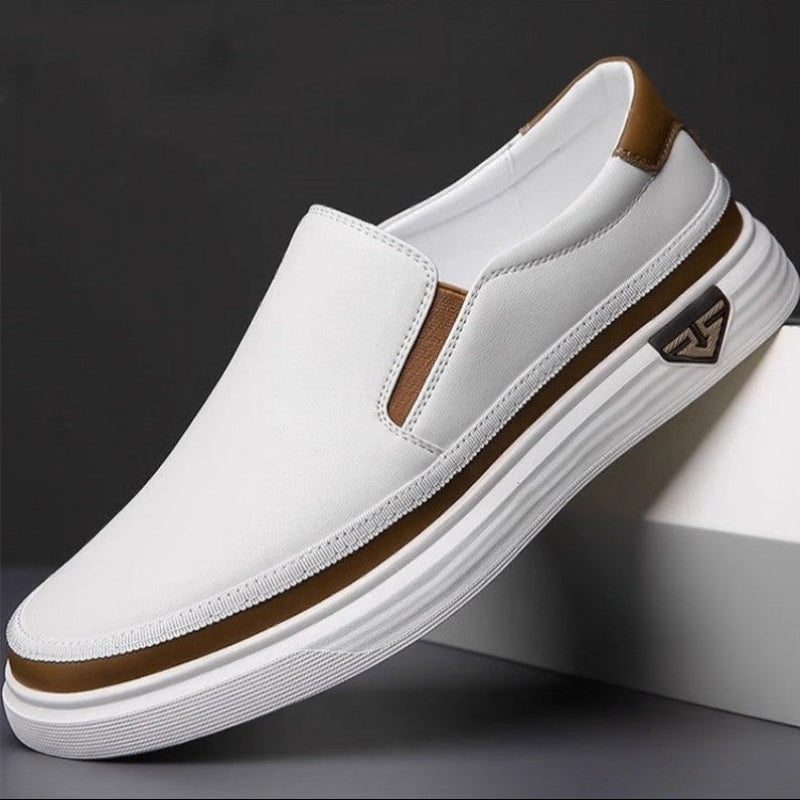 Roberto Russo Leather Low-Top Slip-On Shoes