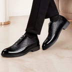 Roberto Russo Ostrich Dress Shoes with Gloss Finish
