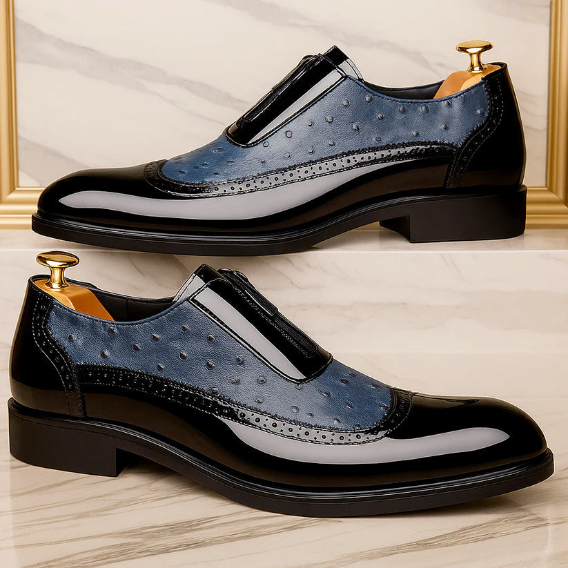 Roberto Russo Ostrich Dress Shoes with Gloss Finish