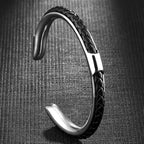 Roberto Russo Woven Cord Open Bracelet