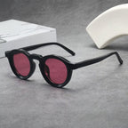 Round Frame Sunglasses with Color-Tinted Lenses