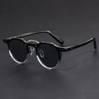 Round Vintage Sunglasses with Contrast Frame