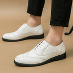White Leather Brogue Oxford Shoes for Men | Weddings and Business Wear