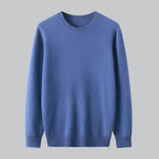 Extrafine Merino Wool Round Neck Sweater for Men | Spring Layering