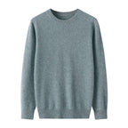 Extrafine Merino Wool Round Neck Sweater for Men | Spring Layering