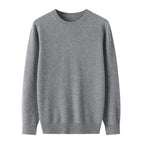 Extrafine Merino Wool Round Neck Sweater for Men | Spring Layering